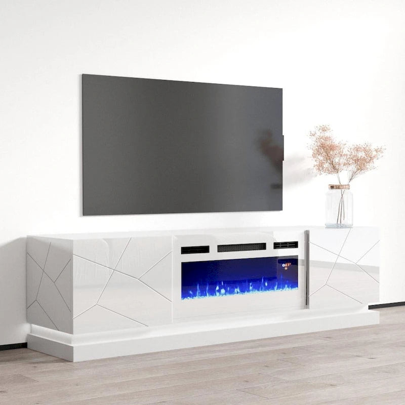 Shu WH-EF Electric Fireplace 71 TV Stand