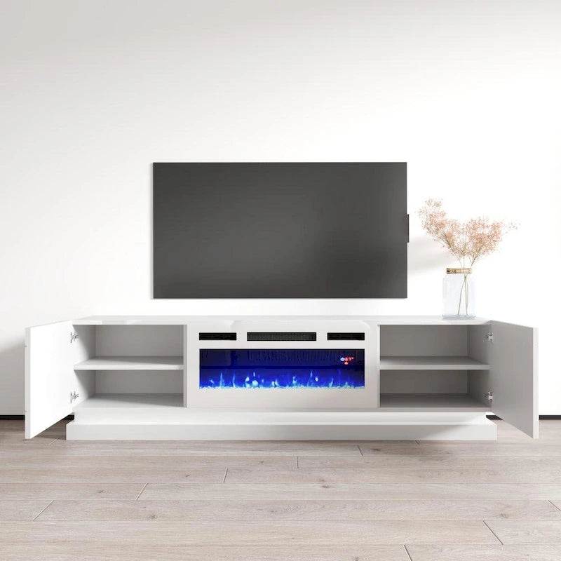 Shu WH-EF Electric Fireplace 71 TV Stand