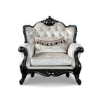 Furniture of America Clarissa Traditional Arm Chair with Button Tufted Back and Accent Pillow