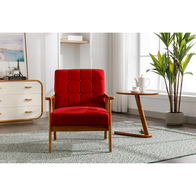Mid-Century Modern Accent solid wood chair, for Living Room Bedroom Studio chair
