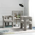 KINWELL 24 Wide Boucle Upholstered Armchair (Set of 2)