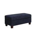 Diego 103.5 Fabric Sectional Sofa with Right Facing Chaise, Storage Ottoman, and 2 Accent Pillows