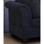 Diego 103.5 Fabric Sectional Sofa with Right Facing Chaise, Storage Ottoman, and 2 Accent Pillows