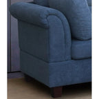 Diego 103.5 Fabric Sectional Sofa with Right Facing Chaise, Storage Ottoman, and 2 Accent Pillows