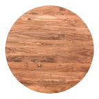 Aurelle Home Modern Solid Acacia Wood Round Base Coffee Table