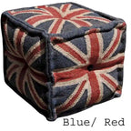 HERAT ORIENTAL Handmade Indo Wool and Jute Kilim Pouf