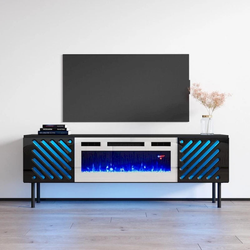 Laser WH-EF Electric Fireplace 63 TV Stand