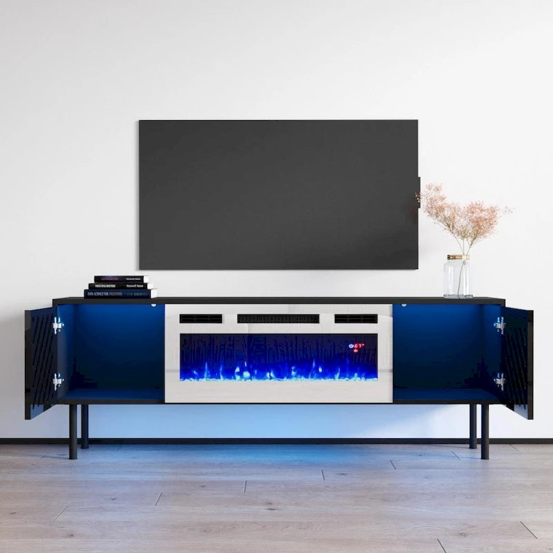 Laser WH-EF Electric Fireplace 63 TV Stand