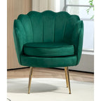 Cavett 28.3 Wide Velvet Barrel Chair with Gold Metal Legs