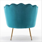 Cavett 28.3 Wide Velvet Barrel Chair with Gold Metal Legs