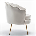 Cavett 28.3 Wide Velvet Barrel Chair with Gold Metal Legs