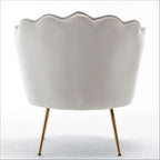 Cavett 28.3 Wide Velvet Barrel Chair with Gold Metal Legs