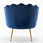 Cavett 28.3 Wide Velvet Barrel Chair with Gold Metal Legs