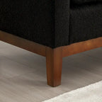 Elegant Upholstered Bench,with Wood Legs