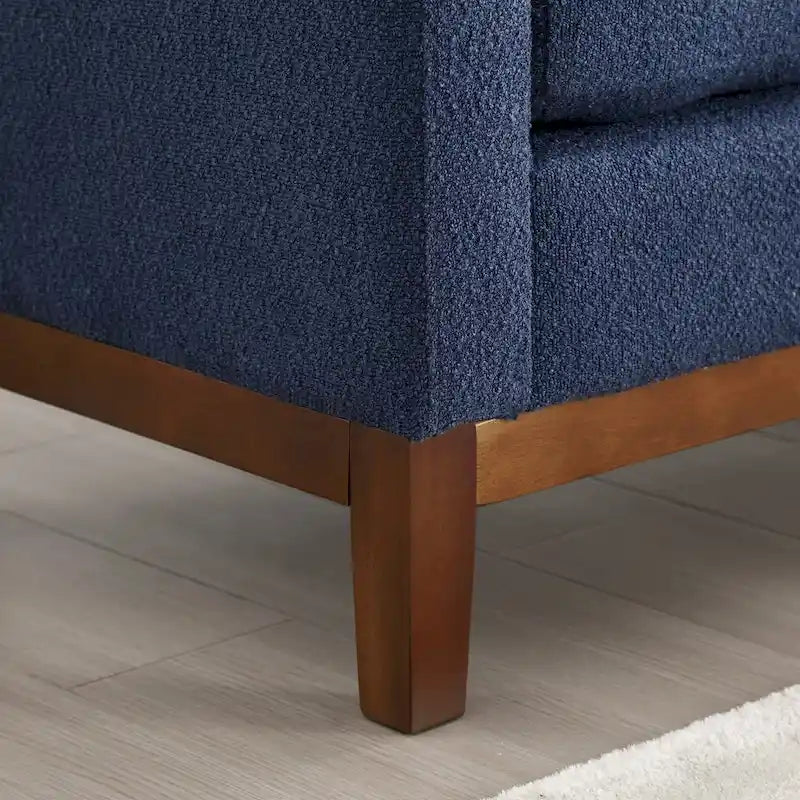 Elegant Upholstered Bench,with Wood Legs
