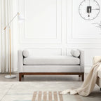 Elegant Upholstered Bench,with Wood Legs