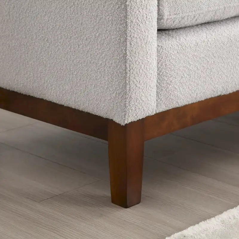Elegant Upholstered Bench,with Wood Legs