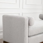 Elegant Upholstered Bench,with Wood Legs