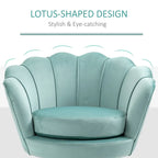 HOMCOM Elegant Velvet Fabric Accent Chair/Leisure Club Chair with Gold Metal Legs for Living Room - 29.5 x 24.75 x 28.75