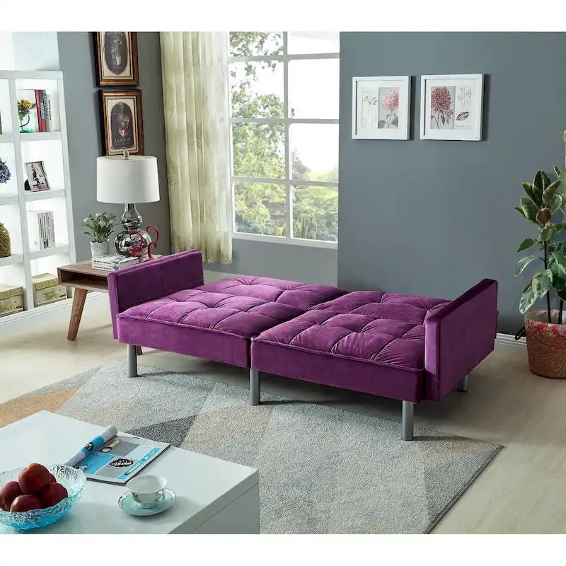 Emma Velvet Mid Century Sofa Sleeper