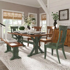 Eleanor 78-inch Oak Dining Table with X-base by iNSPIRE Q Classic