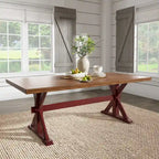 Eleanor 78-inch Oak Dining Table with X-base by iNSPIRE Q Classic