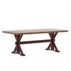 Eleanor 78-inch Oak Dining Table with X-base by iNSPIRE Q Classic