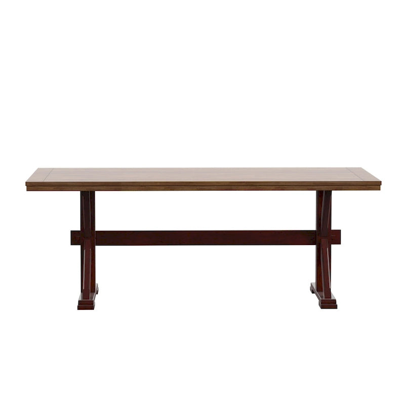 Eleanor 78-inch Oak Dining Table with X-base by iNSPIRE Q Classic