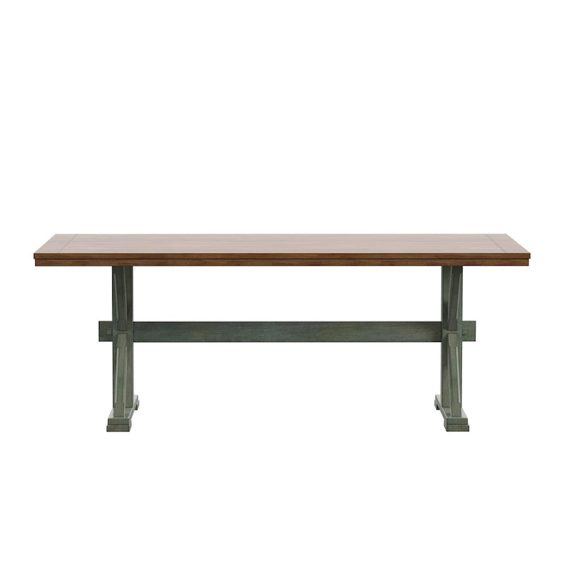 Eleanor 78-inch Oak Dining Table with X-base by iNSPIRE Q Classic