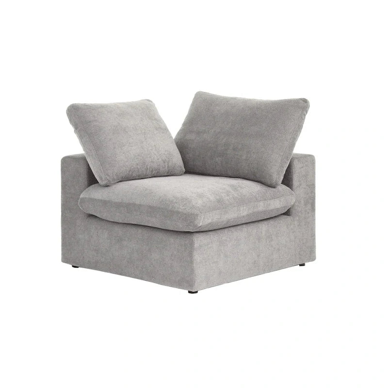 120 inch Contemporary Soft Commix Down Filled Cushions 3-Piece Sectional Sofa