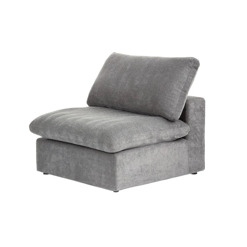 120 inch Contemporary Soft Commix Down Filled Cushions 3-Piece Sectional Sofa