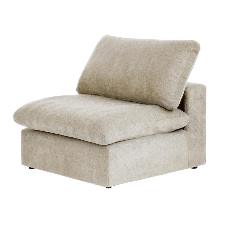 120 inch Contemporary Soft Commix Down Filled Cushions 3-Piece Sectional Sofa