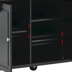 52.8 in. Rolling Kitchen Island with Storage and 5 Drawers