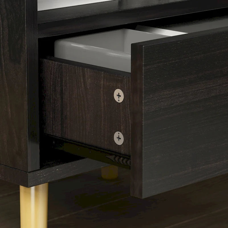 One Drawer Nightstand With One Open Shelf