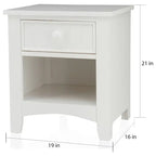 Ettrick Transitional Espresso Wood 1-Drawer Night Stand by Copper Grove