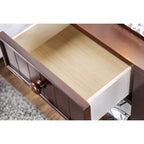 Ettrick Transitional Espresso Wood 1-Drawer Night Stand by Copper Grove