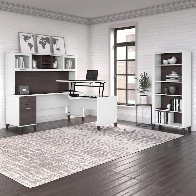 Bush Furniture Somerset 42W 3 Position Sit to Stand Return