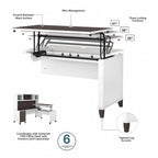 Bush Furniture Somerset 42W 3 Position Sit to Stand Return