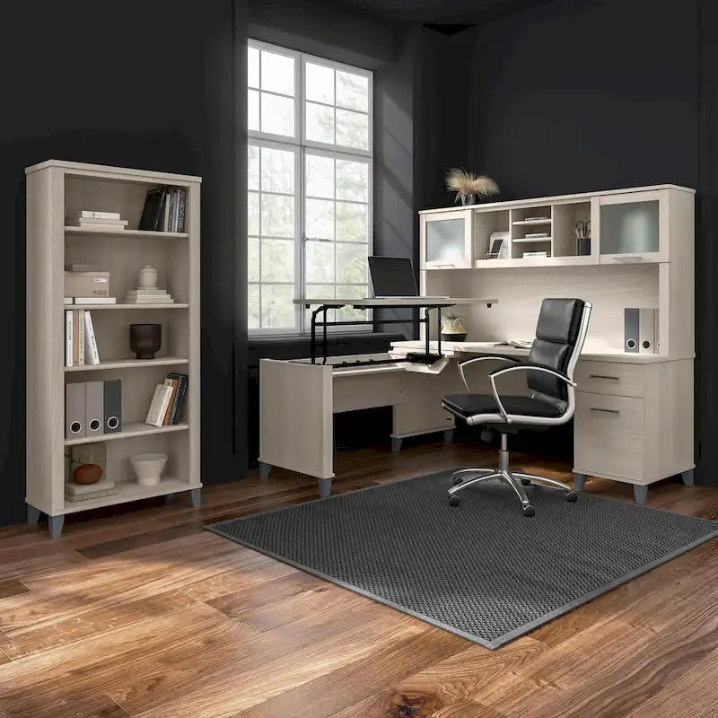 Bush Furniture Somerset 42W 3 Position Sit to Stand Return
