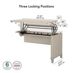Bush Furniture Somerset 42W 3 Position Sit to Stand Return