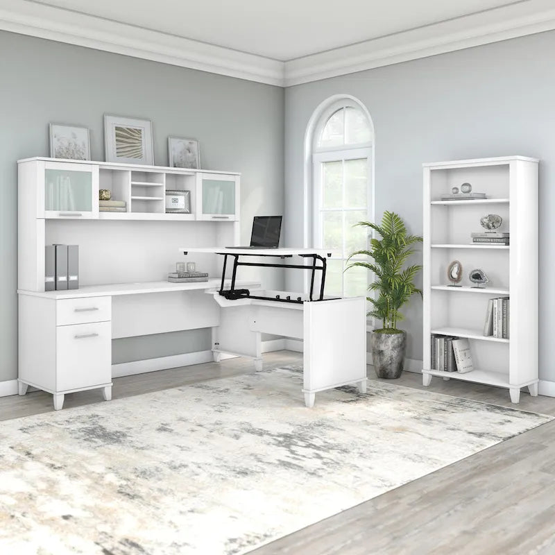 Bush Furniture Somerset 42W 3 Position Sit to Stand Return