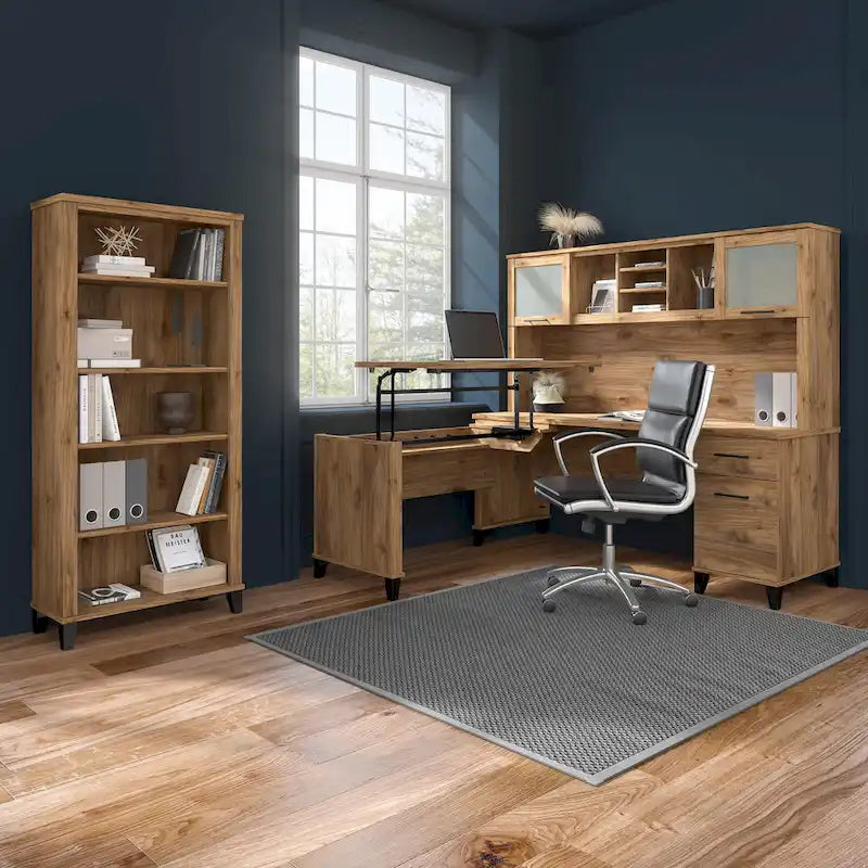 Bush Furniture Somerset 42W 3 Position Sit to Stand Return