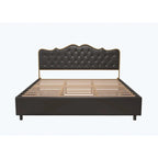 Elegant Platform Bed,Buckle Shaped Backrest,With Four Storage Drawer