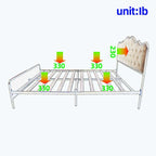 Elegant Platform Bed,Buckle Shaped Backrest,With Four Storage Drawer