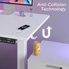 63 L Shaped Standing Desk Corner Desk LED Gaming Desk with Ergonomic Monitor Stand