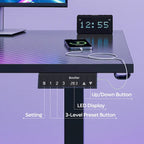 63 L Shaped Standing Desk Corner Desk LED Gaming Desk with Ergonomic Monitor Stand