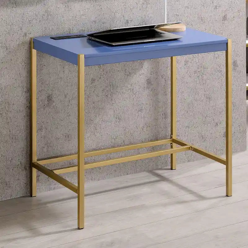 Belzie Modern 30-inch Steel Computer Desk with USB Ports by Furniture of America