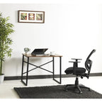 35 Inch Rectangular Computer Desk Modern Writing Desk with Metal Frame Study Desk Workstation for Living Room, Bedroom,Office