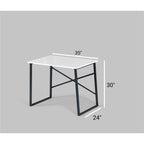 35 Inch Rectangular Computer Desk Modern Writing Desk with Metal Frame Study Desk Workstation for Living Room, Bedroom,Office