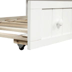 Twin Wooden Daybed with 2 drawers / Trundle Bed, Sofa Bed for Bedroom Living Room,No Box Spring Needed